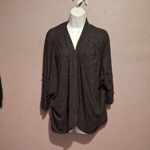 Bobeau Dark Gray Knit Top